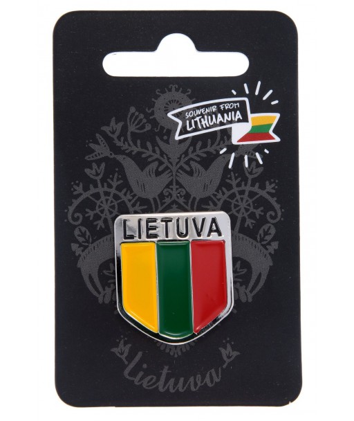 Metalinis ženkliukas Lietuva su Lietuvos vėliava